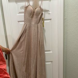 Rose gold prom dress size 6